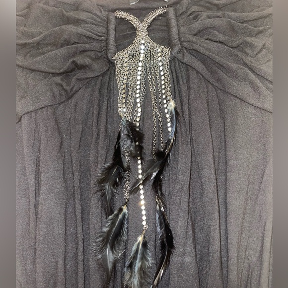 Boho Romper with feathers - Picture 4 of 6